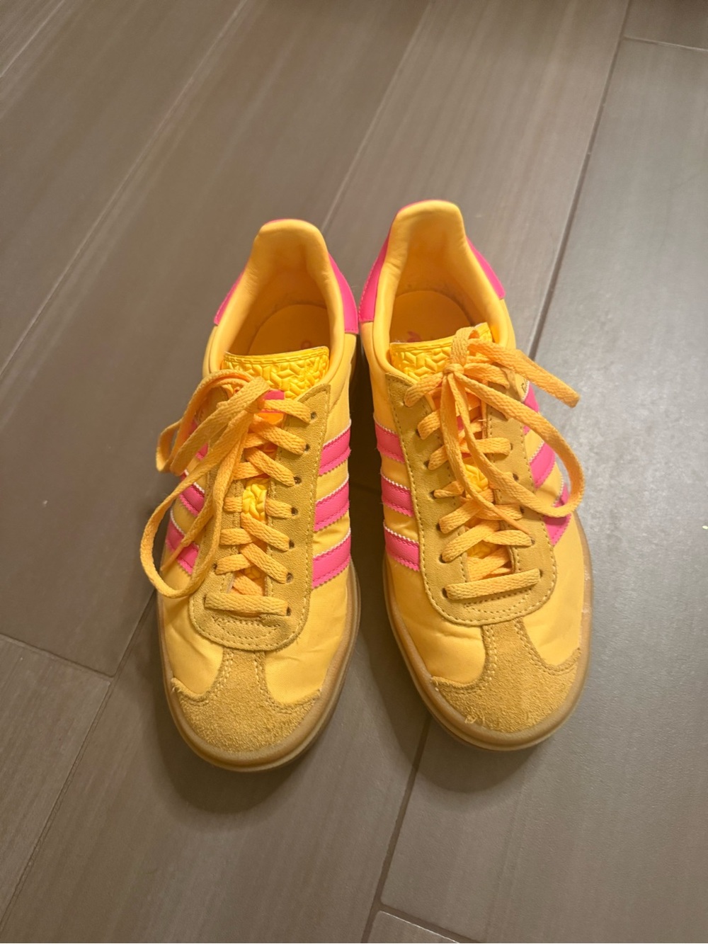 adidas Yellow and Pink Women's Sneakers